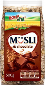 muesli and chocolate sprinkled Bonavita