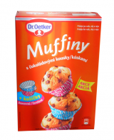 Muffins with bright pieces čokoláládovými Dr.Oetker
