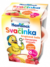 snack semolina pudding with red fruit Hamánek