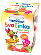 snack rice porridge with strawberries Hamánek