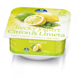 Greek yogurt lemons and limes 4% fat Milko