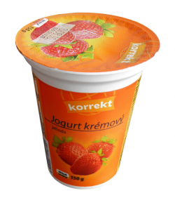 Korrekt creamy strawberry yogurt