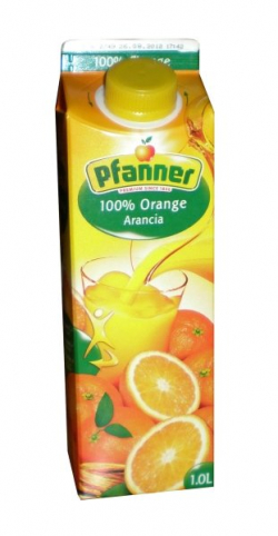 Pfanner 100% orange juice from concentrate