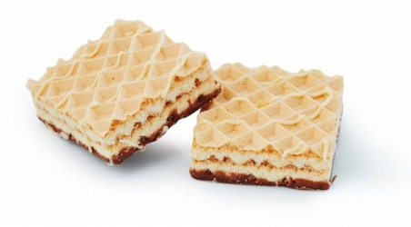 Waffle flavored with white chocolate Victus