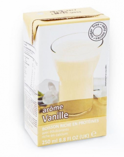 Drink with vanilla flavor in a box Victus
